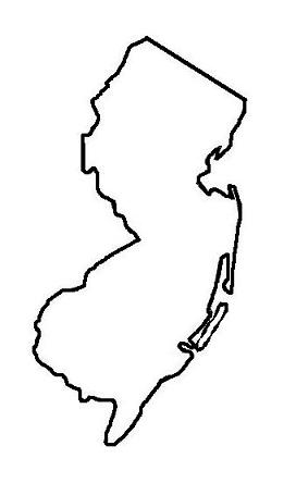 New Jersey state map Royalty 