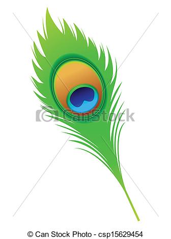 ... abstract artistic peacock feather vector illustration