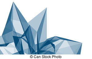 ... Abstract crystal - Abstract blue crystal structure
