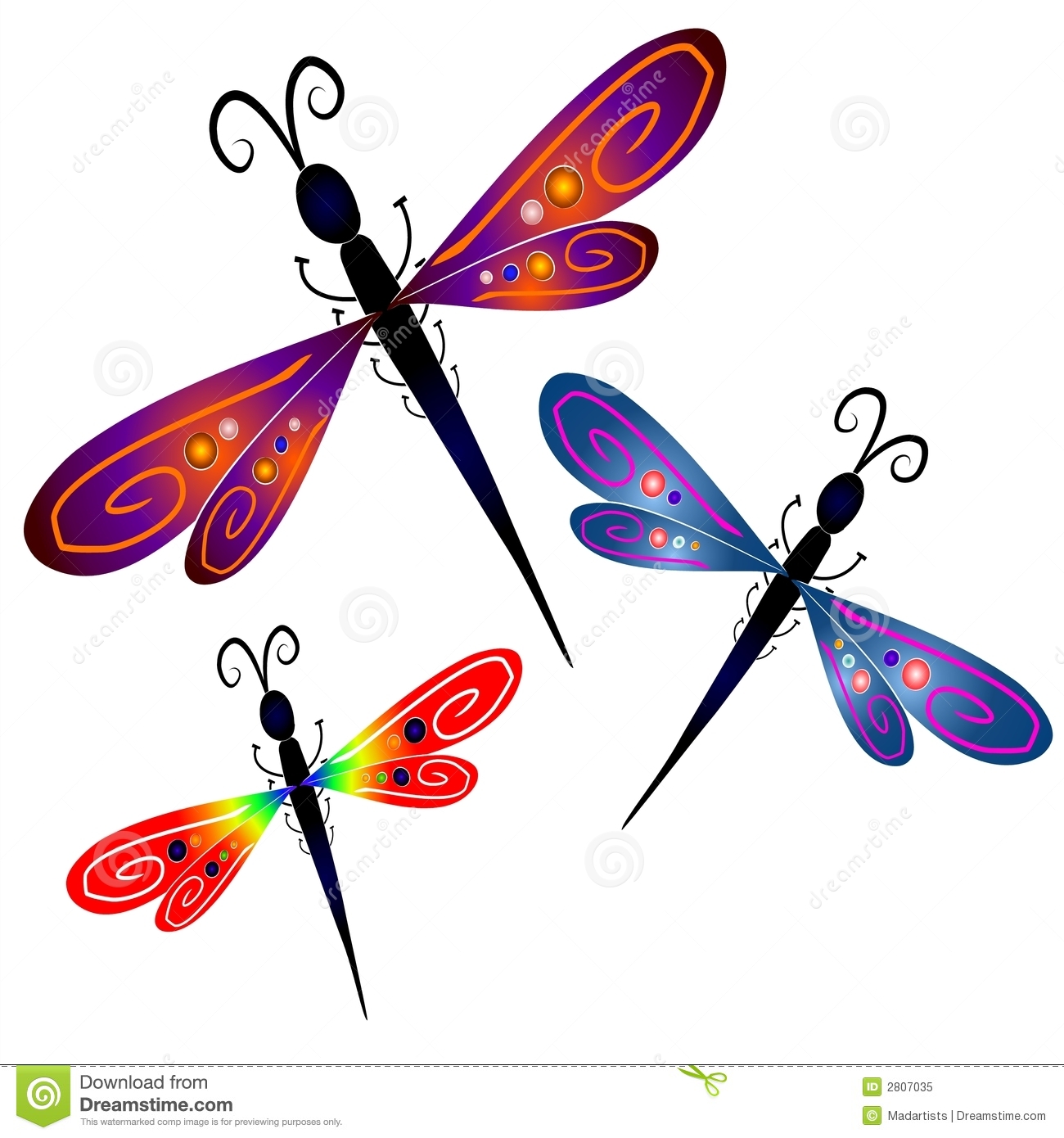 Abstract Dragonfly Clip Art Royalty Free Stock Photo