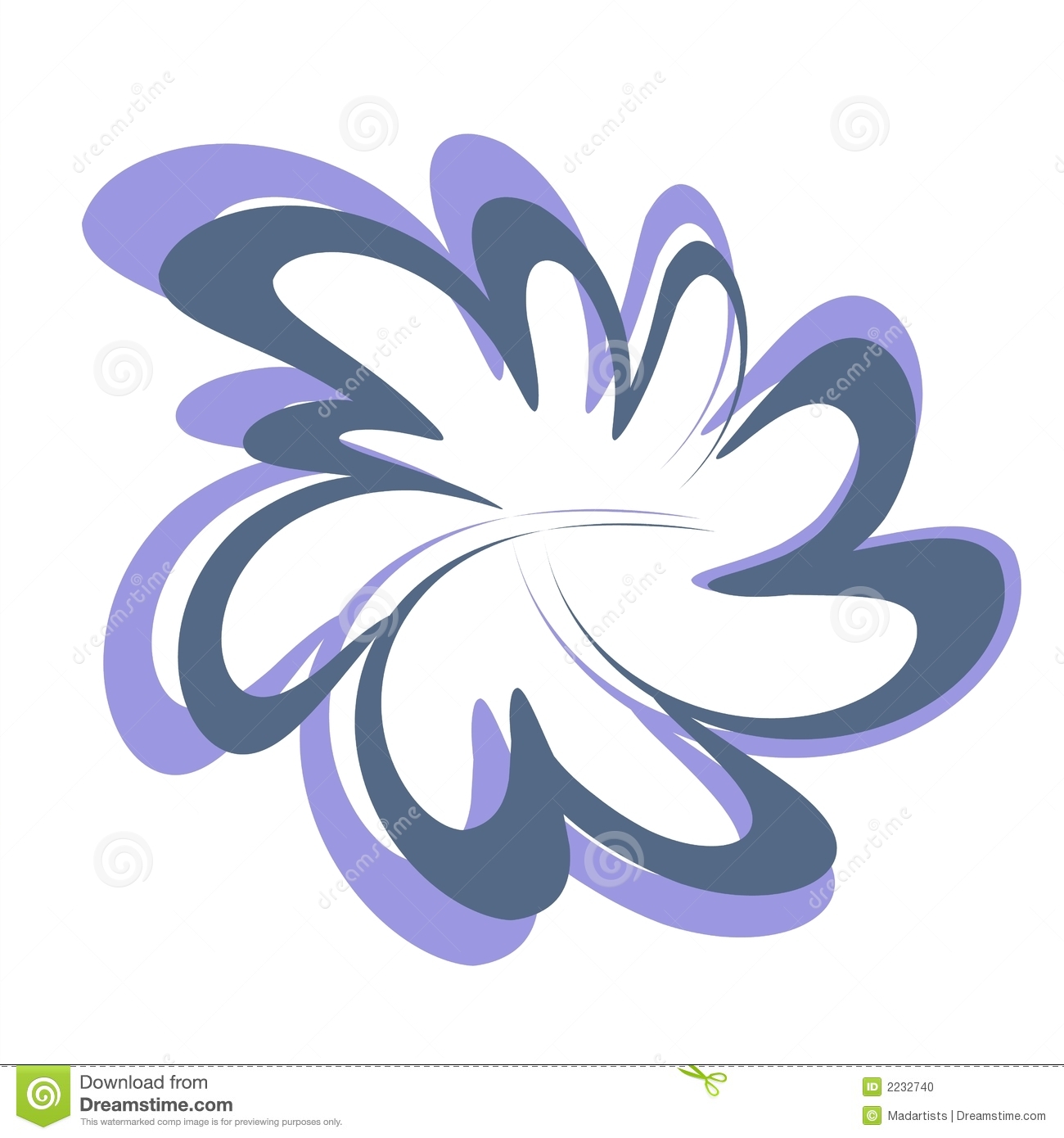 Abstract Flower Design Clipart