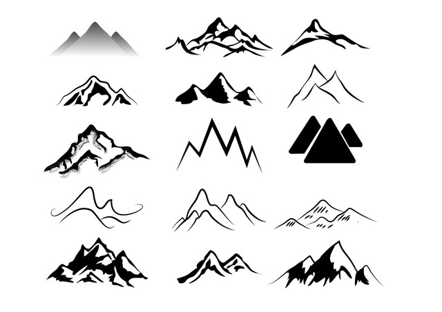 Abstract Mountain Clipart #1