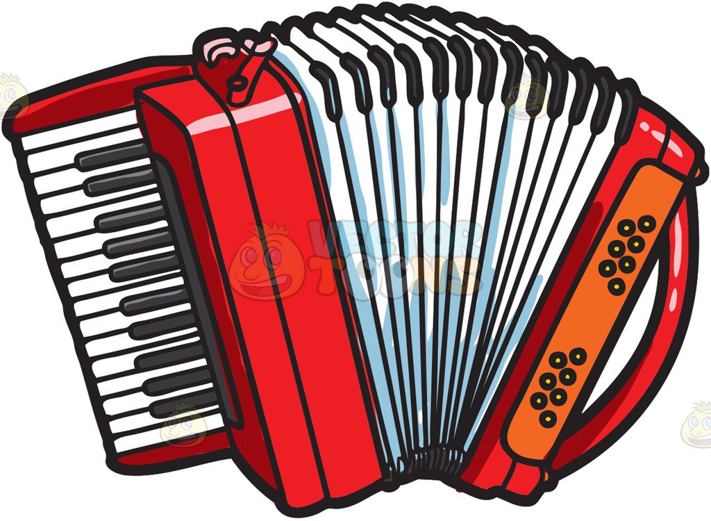 A musical instrument called t - Accordion Clipart
