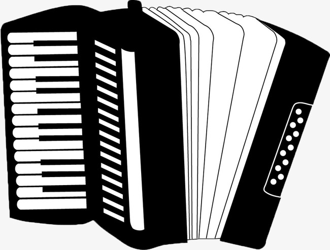 accordion, Black And White, M - Accordion Clipart