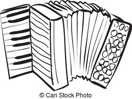 . ClipartLook.com Accordion Doodle - Vector illustration of accordion in black.