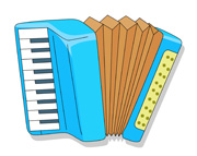 music instruments accordion.  - Accordion Clipart
