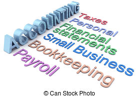 ... Accounting tax payroll services words - Row of personal and.