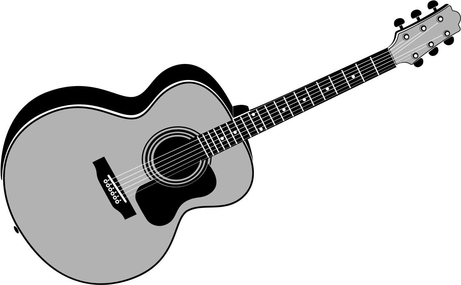 Acoustic guitar band clipart 