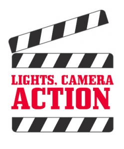 Cartoon movie camera; Lights 