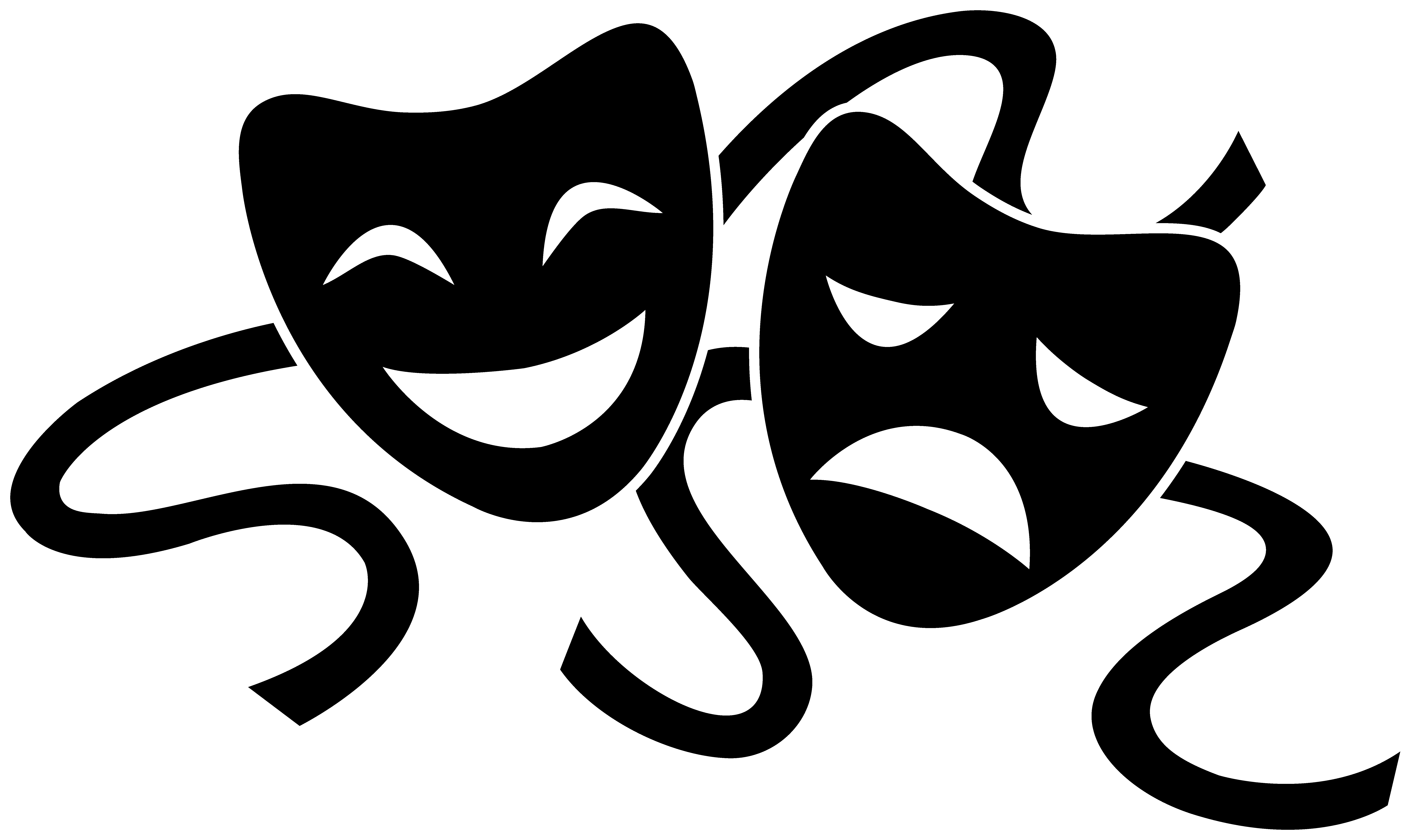 Actor Clipart Actor Clip Art. Theater Masks Silhouette