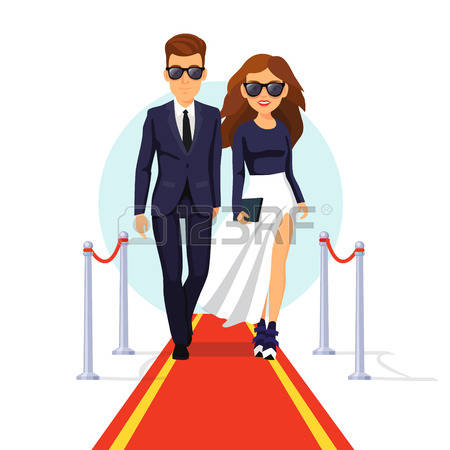 Two rich and beautiful celebr - Actor Clipart