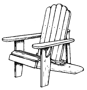 Double Adirondack Chairs Clip