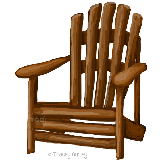 Adirondack Chair clip art, ad - Adirondack Chair Clip Art