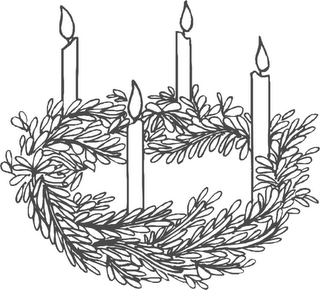 Advent Wreath with unlit Cand