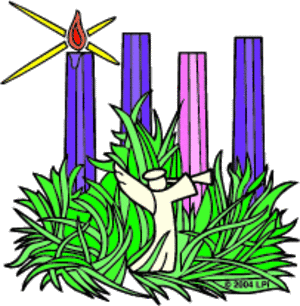 Advent Wreath with unlit Cand