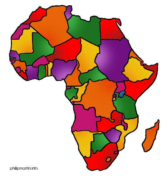 Map of Africa with Ndebele Ar