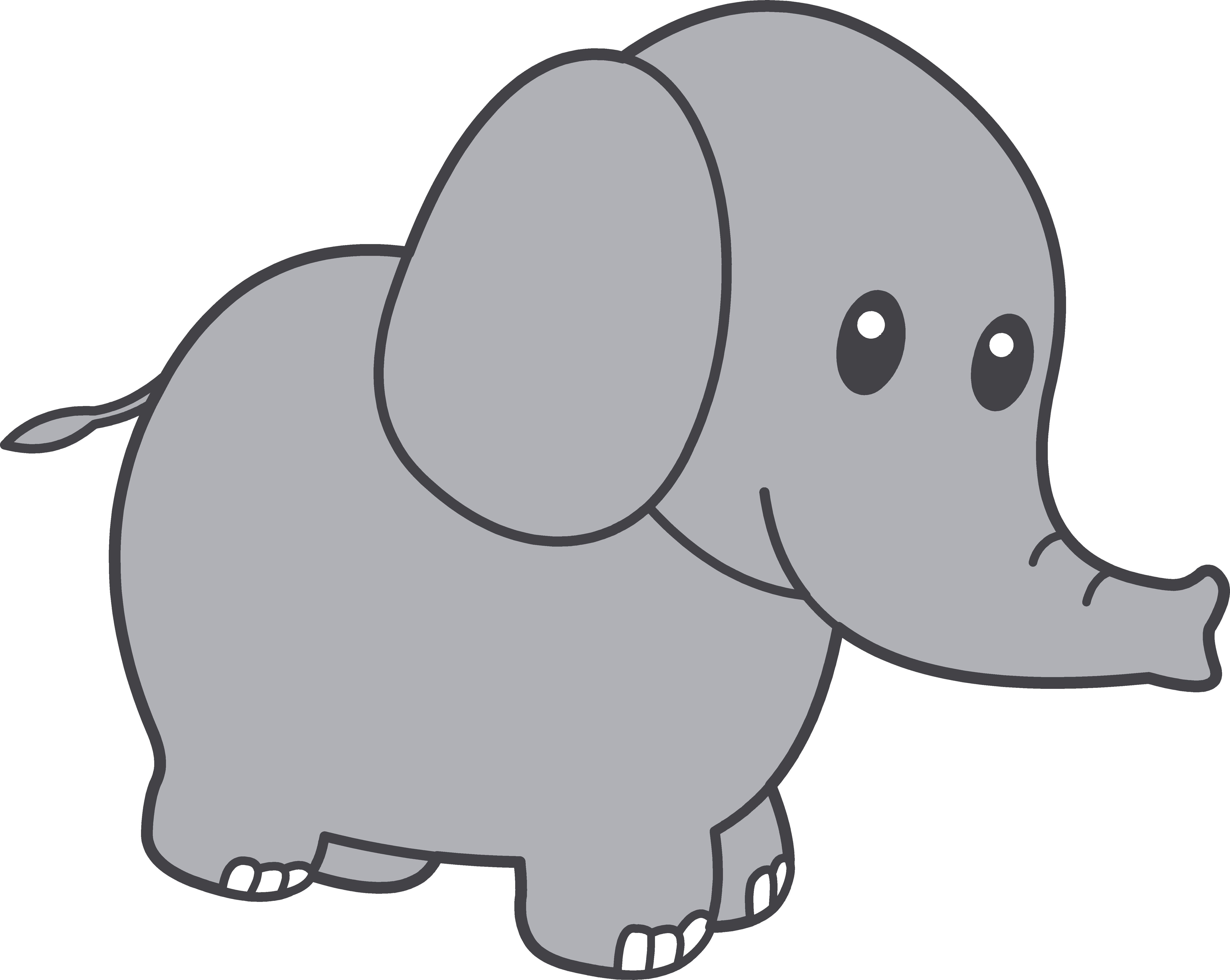Cute baby elephant clip art c