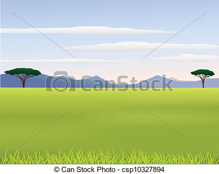 African landscape - Vector illustration of African landscape