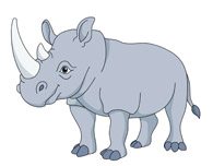 African Gray Rhinoceros Clipa