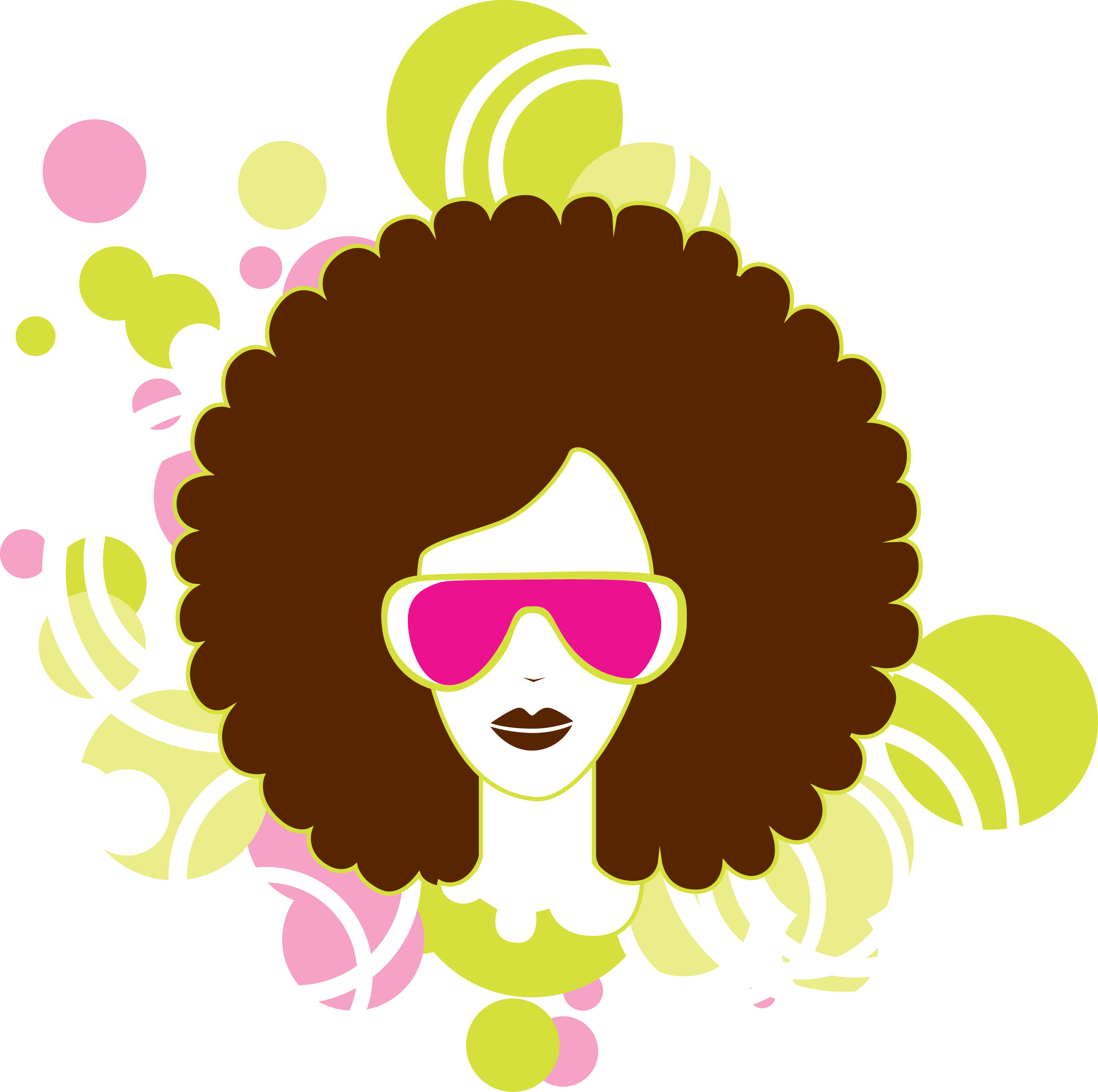 Afro Silhouette Vector. - Natural Hair Clipart