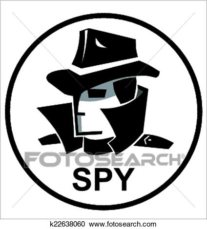 Clipart - spy agent . Fotosearch - Search Clip Art, Illustration Murals,  Drawings and