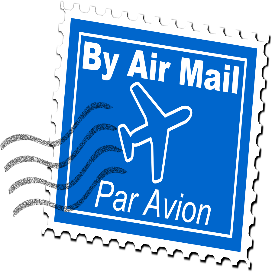Air Mail Postage Stamp Clipart Vector Clip Art Online Royalty