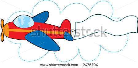 airplane with banner vector