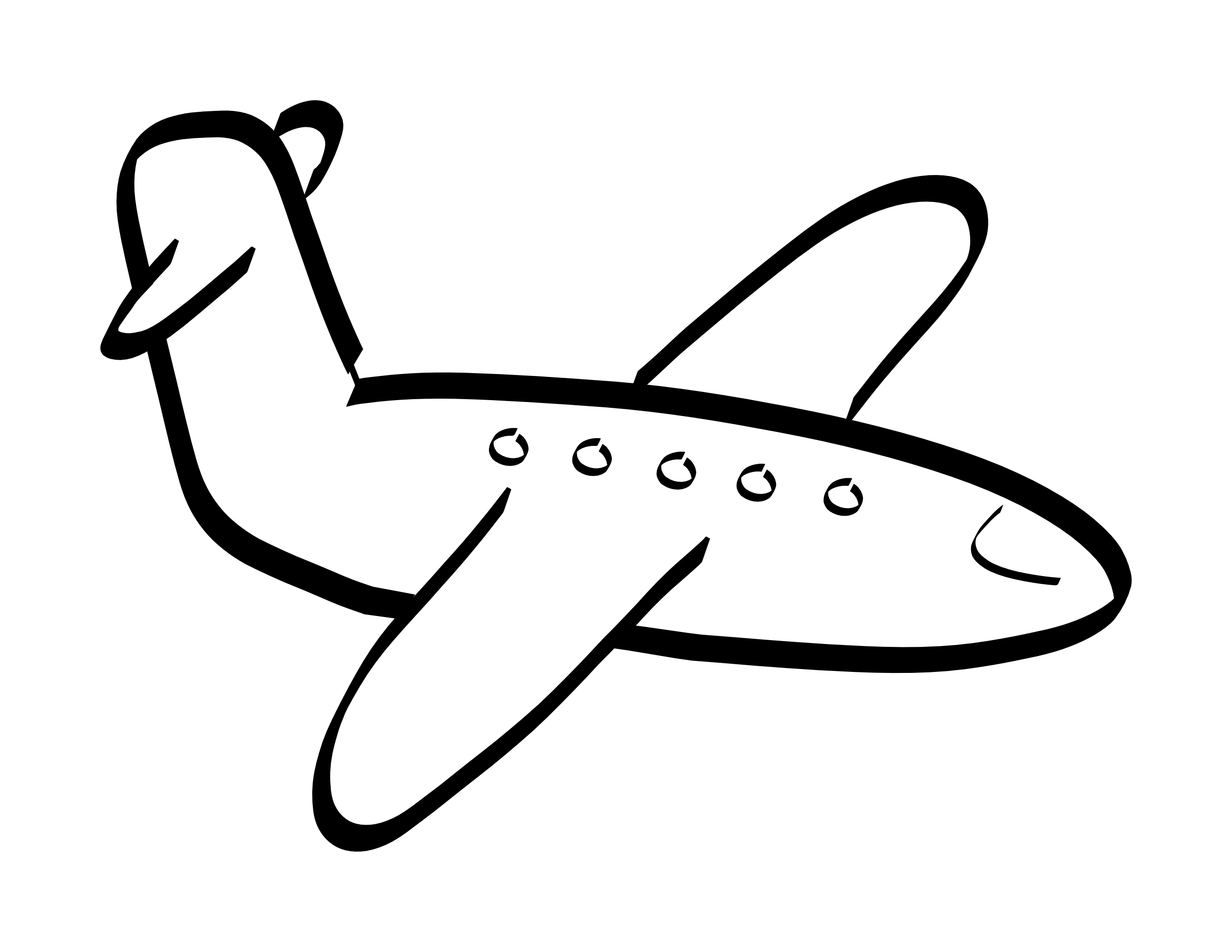 Airplane clipart black and wh - Airplane Clipart Black And White