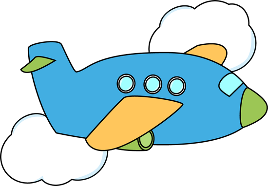 Airplane Flying Through Cloud - Clip Art Airplane