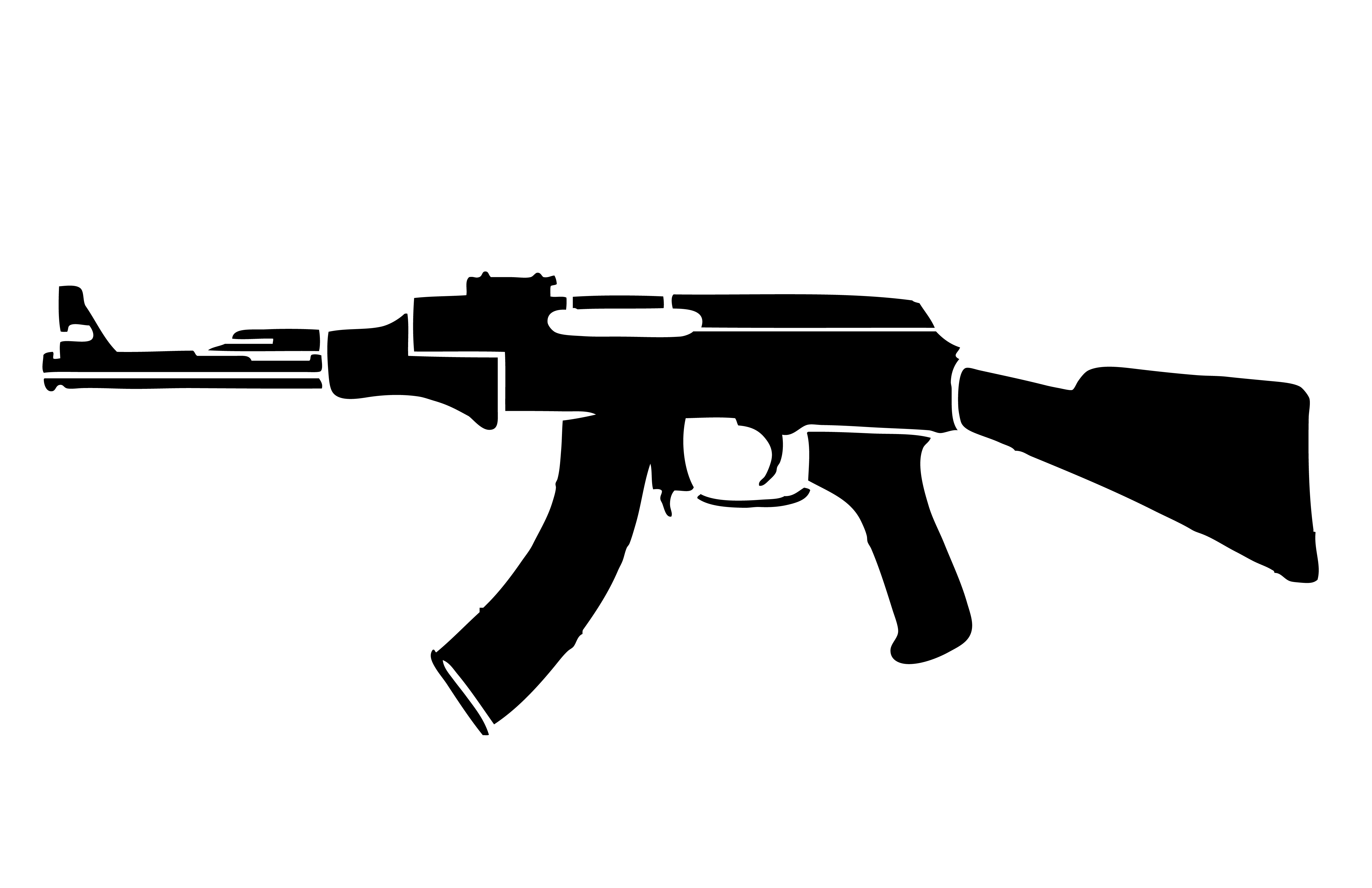 AK 47 Stencil by car54 on Cli - Ak 47 Clip Art