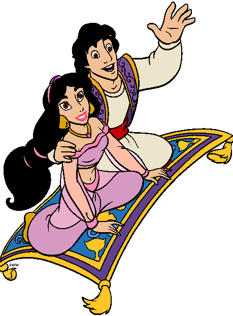 Aladdin, Jasmine on flying .