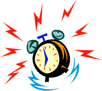 Image of an alarm clock .
