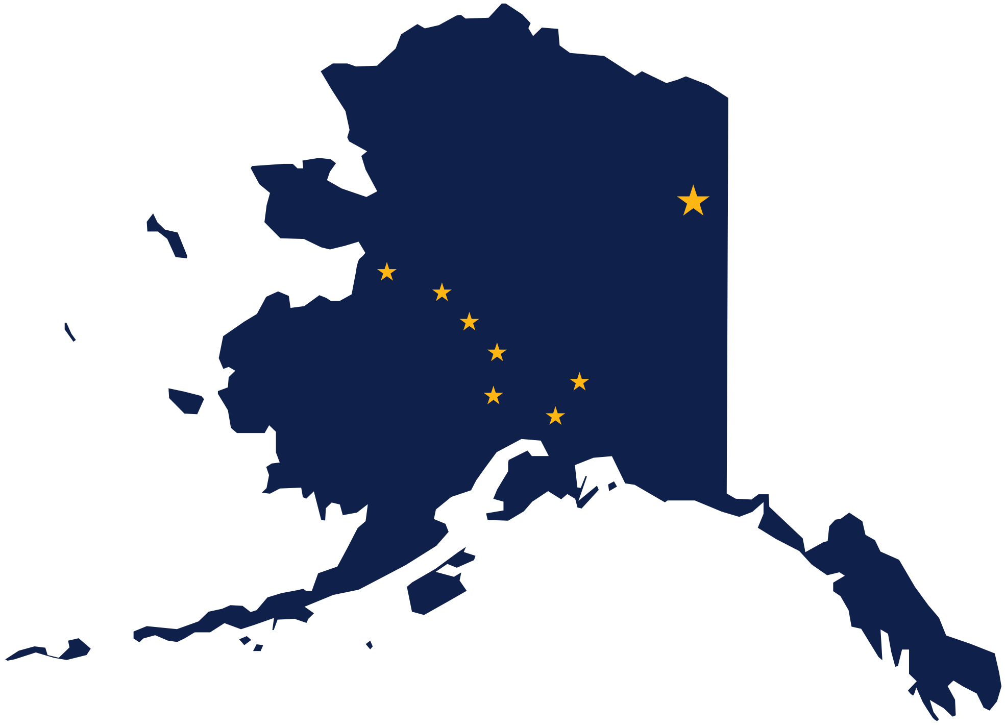 Alaska Clipart Flag Map Of Alaska 1969px Png