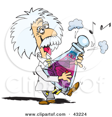 Albert Einstein Playing A Musical Flask by Dennis Holmes Designs