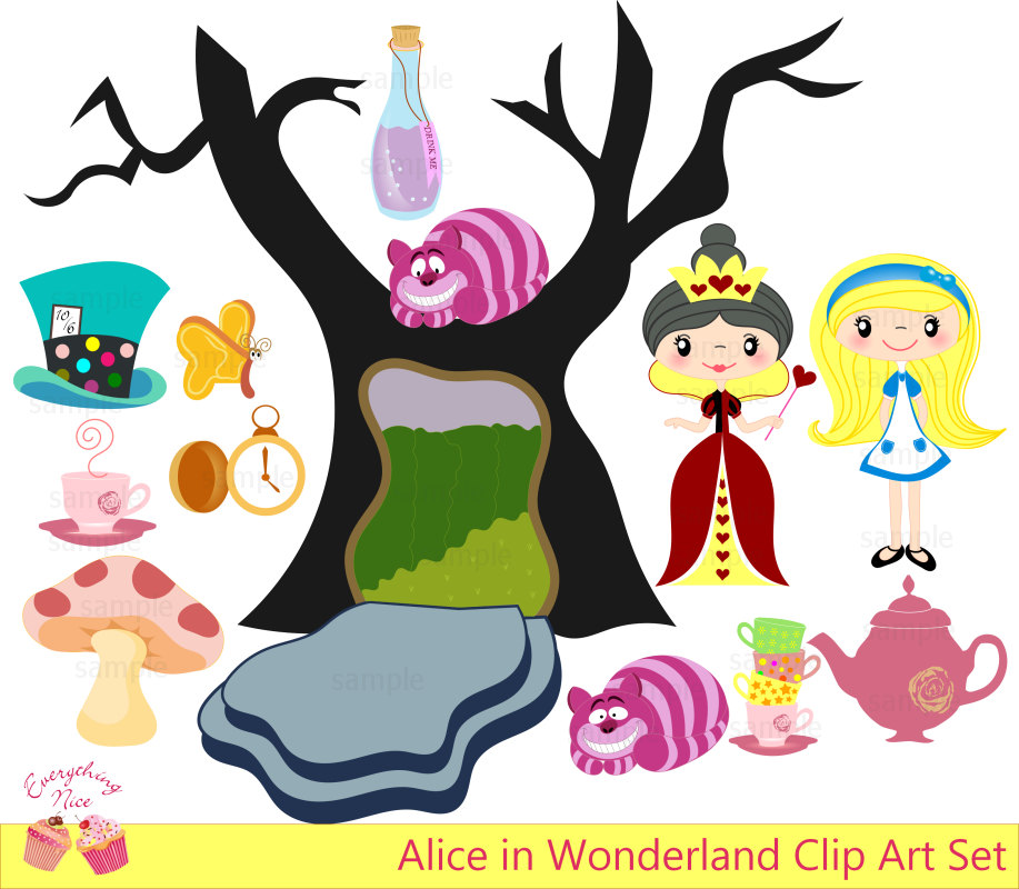 Alice In Wonderland Tea Party - Alice In Wonderland Clip Art Free