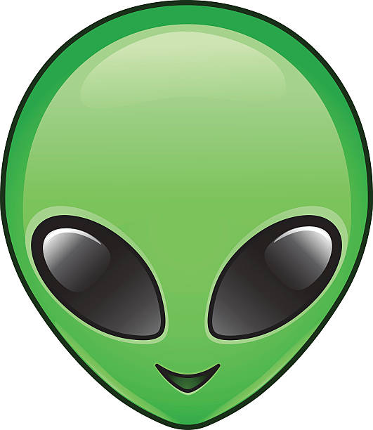 Alien icon vector art illustration