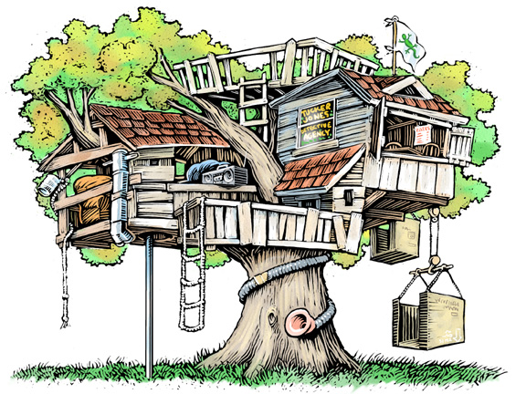 Tree House Clipart Size: 100 