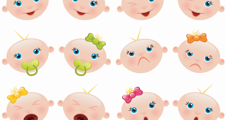 Several baby clip art images 