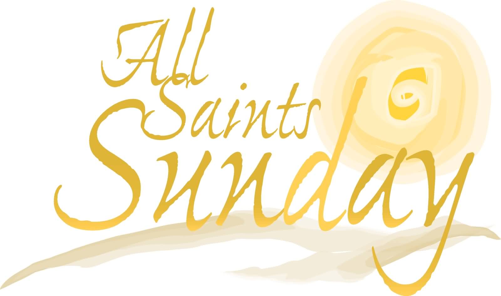 All Saints Day Sunday Clipart Wishes