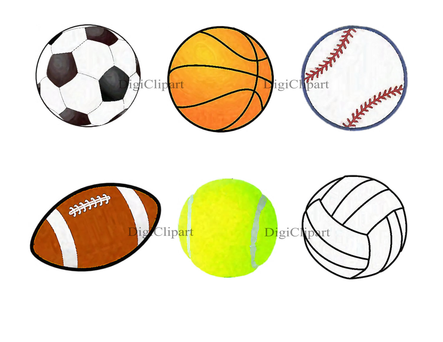All Sports Balls Clipart #1