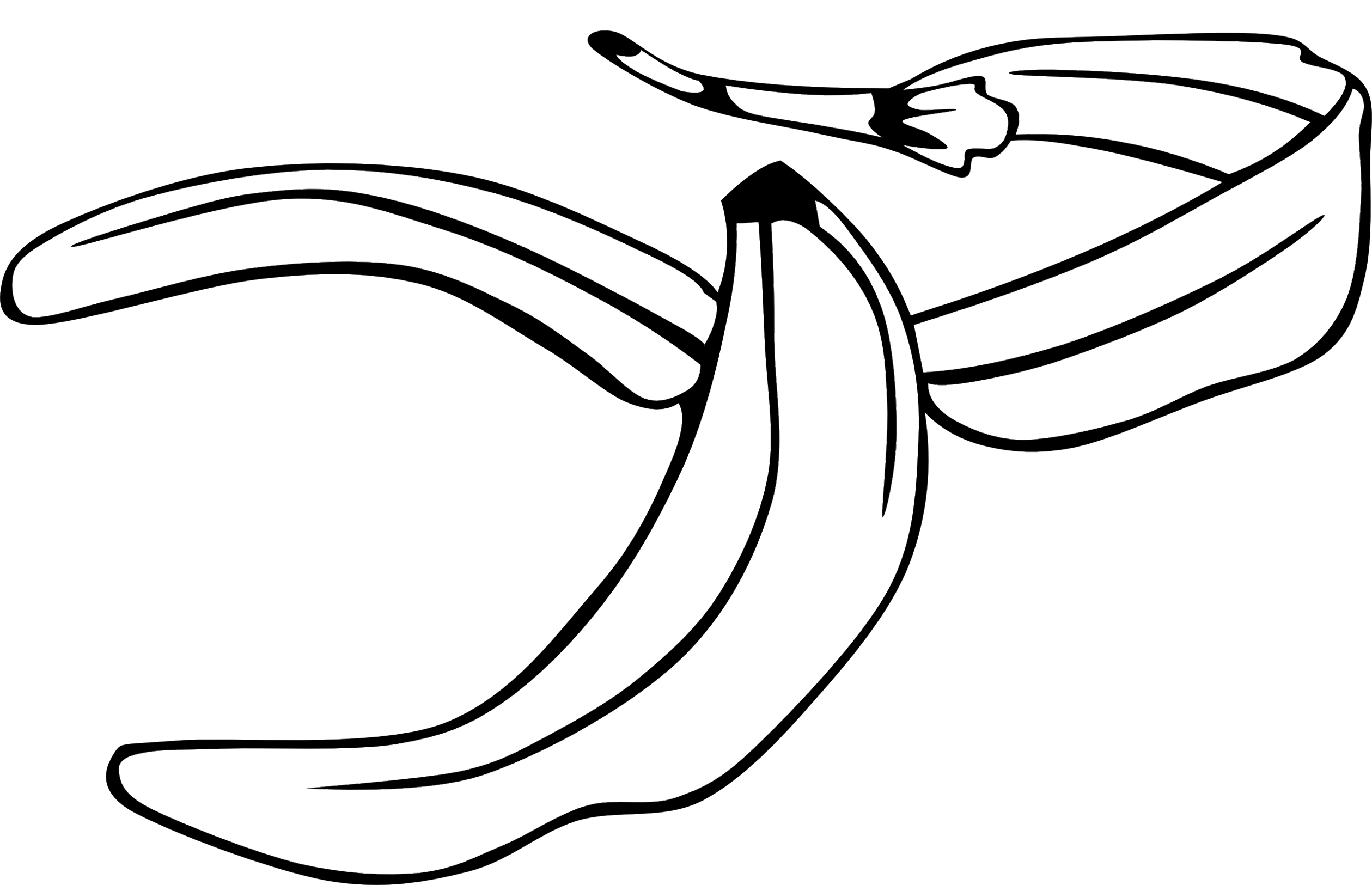 Simple Peeled Banana Clip Art