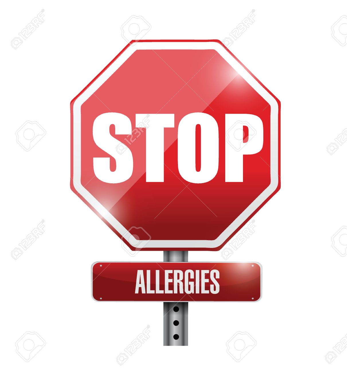 Stop Allergy Clipart #1