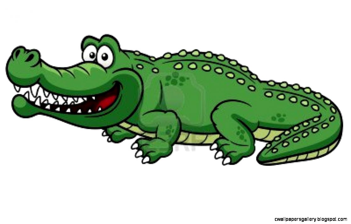 Swamp alligator cartoon .