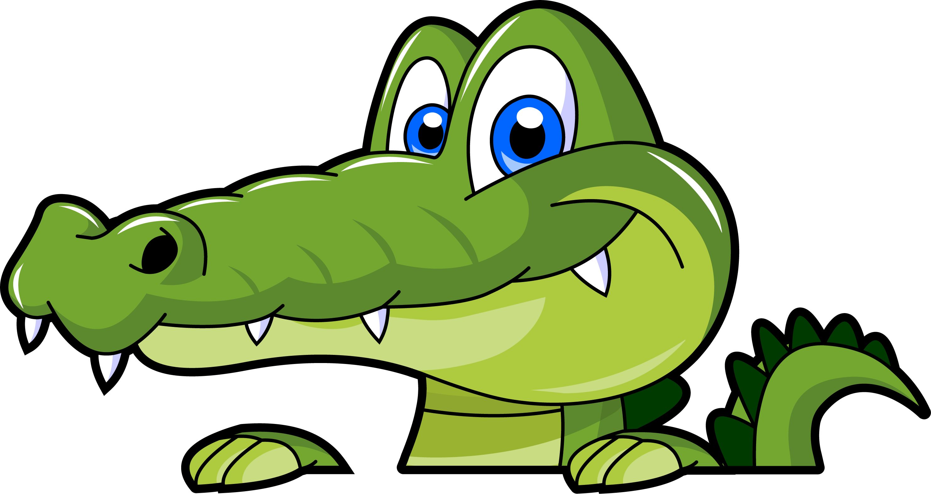 Alligator Clip Art. Swamp alligator cartoon .