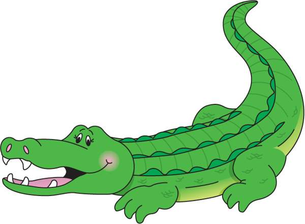 Funny alligator clip art croc