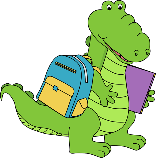 Alligator Going To School Clip Art Image Alligator With A Backpack