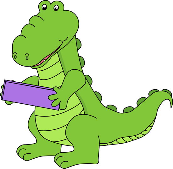 Alligator Holding A Subtraction Symbol Clip Art Alligator Holding A