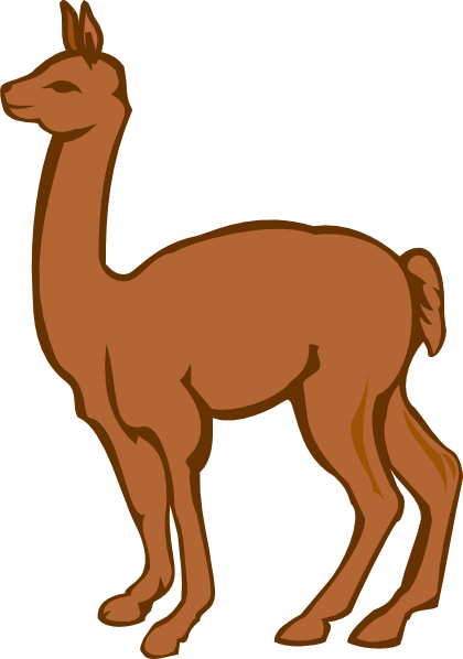 Silhouette of alpaca Silhouet