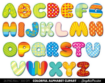 Alphabet clipart color .