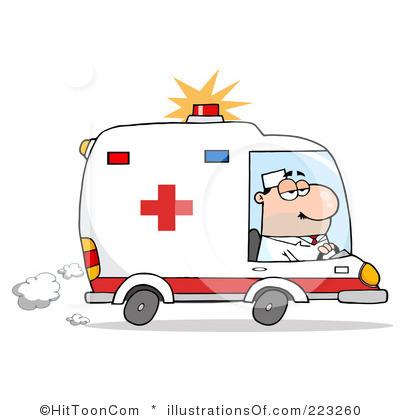 ... Ambulance van car vector